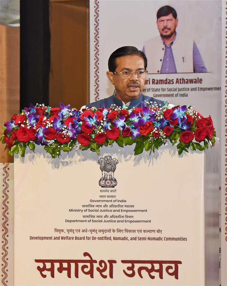 उपभोक्ता मामले, खाद्य एवं सार्वजनिक वितरण तथा सामाजिक न्याय एवं अधिकारिता राज्य मंत्री श्री बी. एल. वर्मा ने 1 सितंबर, 2026 को नई दिल्ली में आयोजित समावेश उत्सव को संबोधित किया।