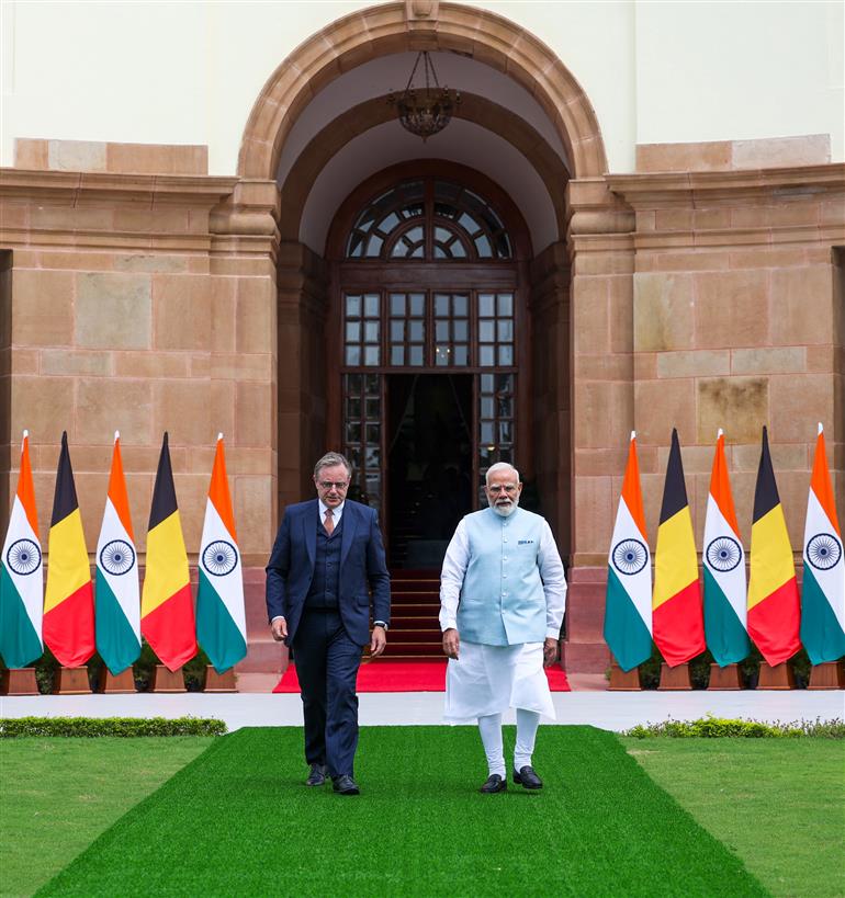 PM meeting with the Prime Minister of Belgium, Mr. Bart De Wever at Hyderabad House, in New Delhi on September 03, 2026.