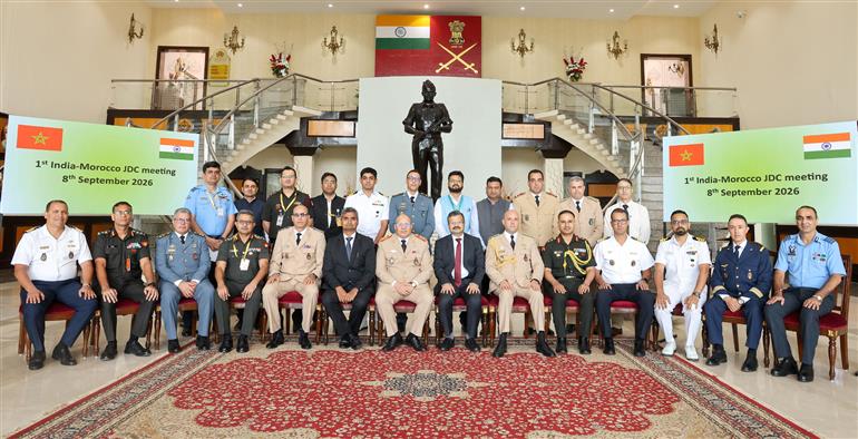 8 सितंबर, 2026 को नई दिल्ली में भारत और मोरक्को के बीच पहली संयुक्त रक्षा समिति की बैठक आयोजित हुई।
