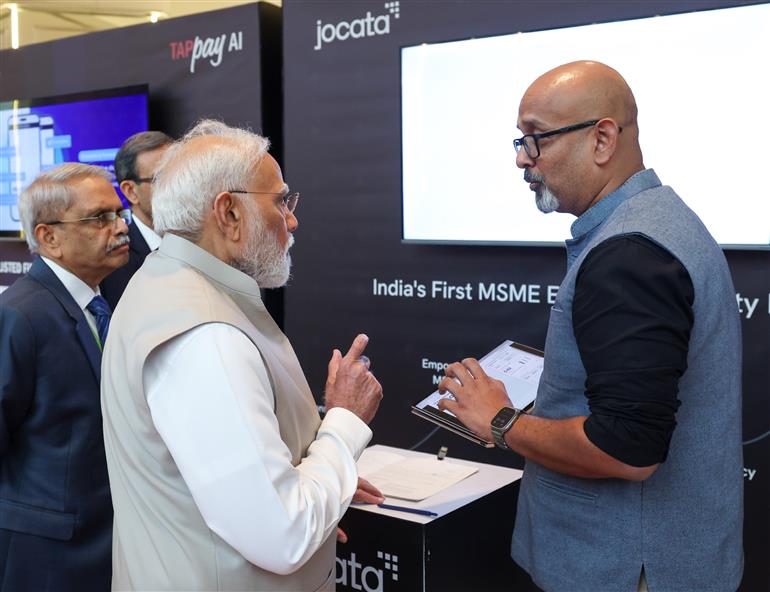 प्रधानमंत्री श्री नरेन्द्र मोदी ने 8 सितंबर, 2026 को महाराष्ट्र के मुंबई में ग्लोबल फिनटेक फेस्ट 2026 में लगी प्रदर्शनी का अवलोकन किया और प्रदर्शकों के साथ संवाद किया।