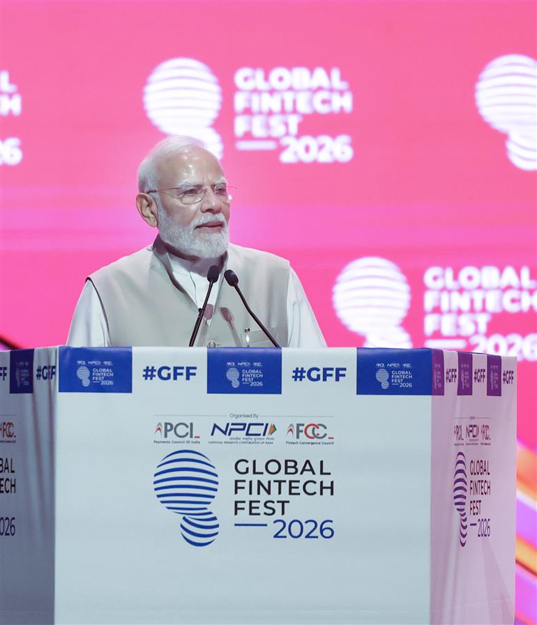 प्रधानमंत्री श्री नरेन्द्र मोदी 8 सितंबर, 2026 को महाराष्ट्र के मुंबई में आयोजित ग्लोबल फिनटेक फेस्ट (जीएफएफ) 2026 को संबोधित करते हुए।