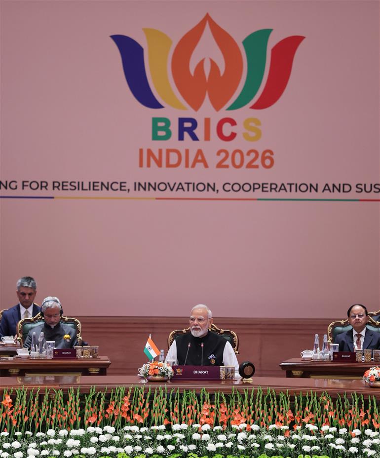 PM’s closing remarks at BRICS Summit Session on “Inclusive Global Governance and Strengthening Multilateralism” at Bharat Mandapam, in New Delhi on September 12, 2026.