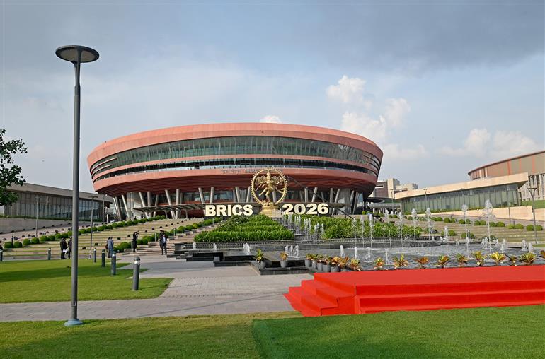 13 सितंबर, 2026 को नई दिल्ली में आयोजित ब्रिक्स शिखर सम्मेलन 2026 के दौरान भारत मंडपम की झलकियां।