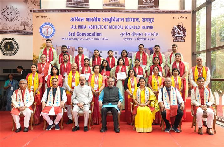 The Vice-President of India, Shri C. P. Radhakrishnan graced the 3rd Convocation of AIIMS, in Raipur on September 02, 2026.
