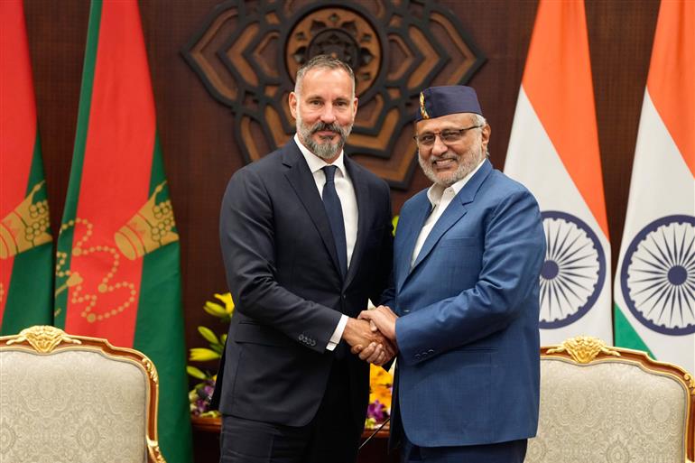 Prince Rahim Aga Khan V met the Vice President of India, Shri C. P. Radhakrishnan at Uprashtrapati Bhavan, in New Delhi on September 10, 2026. 