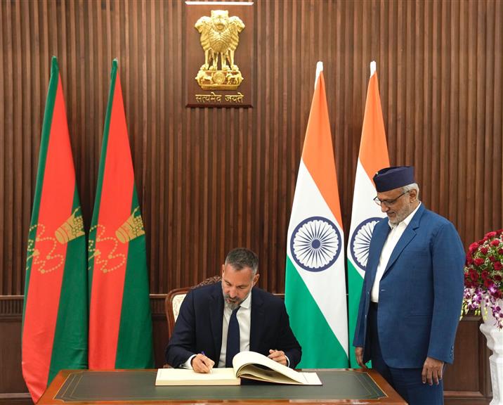 Prince Rahim Aga Khan V met the Vice President of India, Shri C. P. Radhakrishnan at Uprashtrapati Bhavan, in New Delhi on September 10, 2026. 