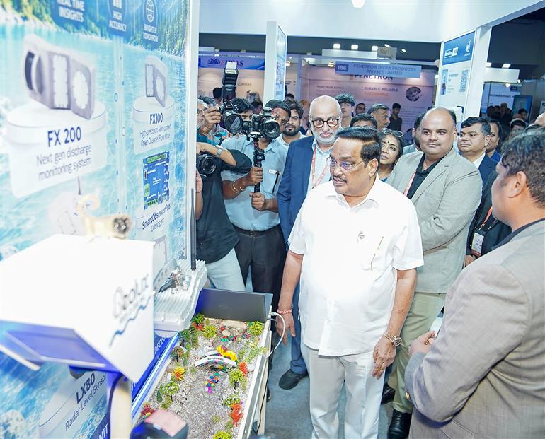 केंद्रीय जल शक्ति मंत्री श्री सी. आर. पाटिल 25 सितंबर, 2026 को नई दिल्ली स्थित भारत मंडपम में 9वें भारत अंतर्राष्ट्रीय जल सप्ताह - 2026 के समापन सत्र में शामिल हुए।
