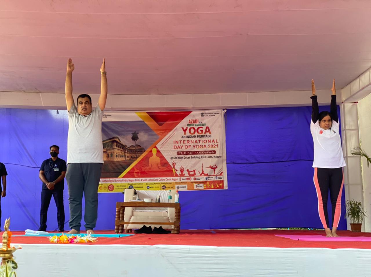 Yoga Day observed at the historic Old High Court Building of Nagpur