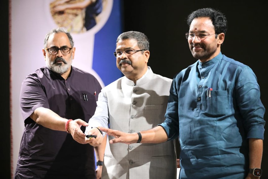 Shri Dharmendra Pradhan along with Shri G. Kishan Reddy and Shri Rajeev Chandrasekhar launches special skill initiative for North-East Region with financial allocation of Rs360 crore, 2.5 lakh youth to benefit