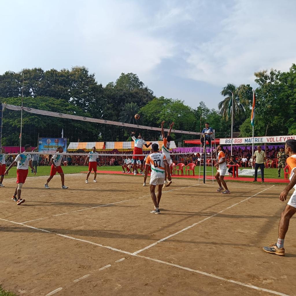 BSF-BGB plays friendly volleyball match as part of Azadi Ka Amrit Mahotsav