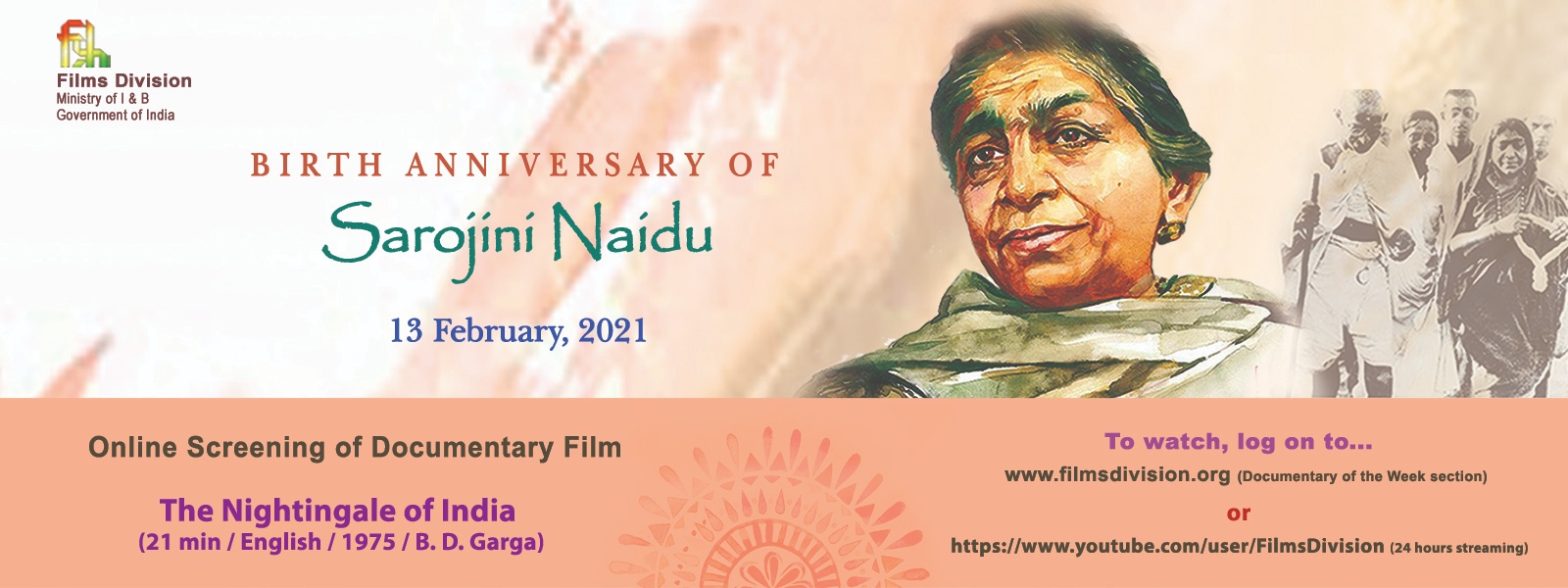 Biopic to be streamed as tribute to Sarojini Naidu