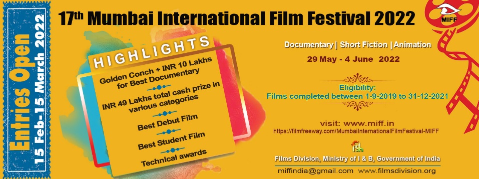 17th MIFF to be held from 29 May to 4 June, 2022 Entries to open from 15th