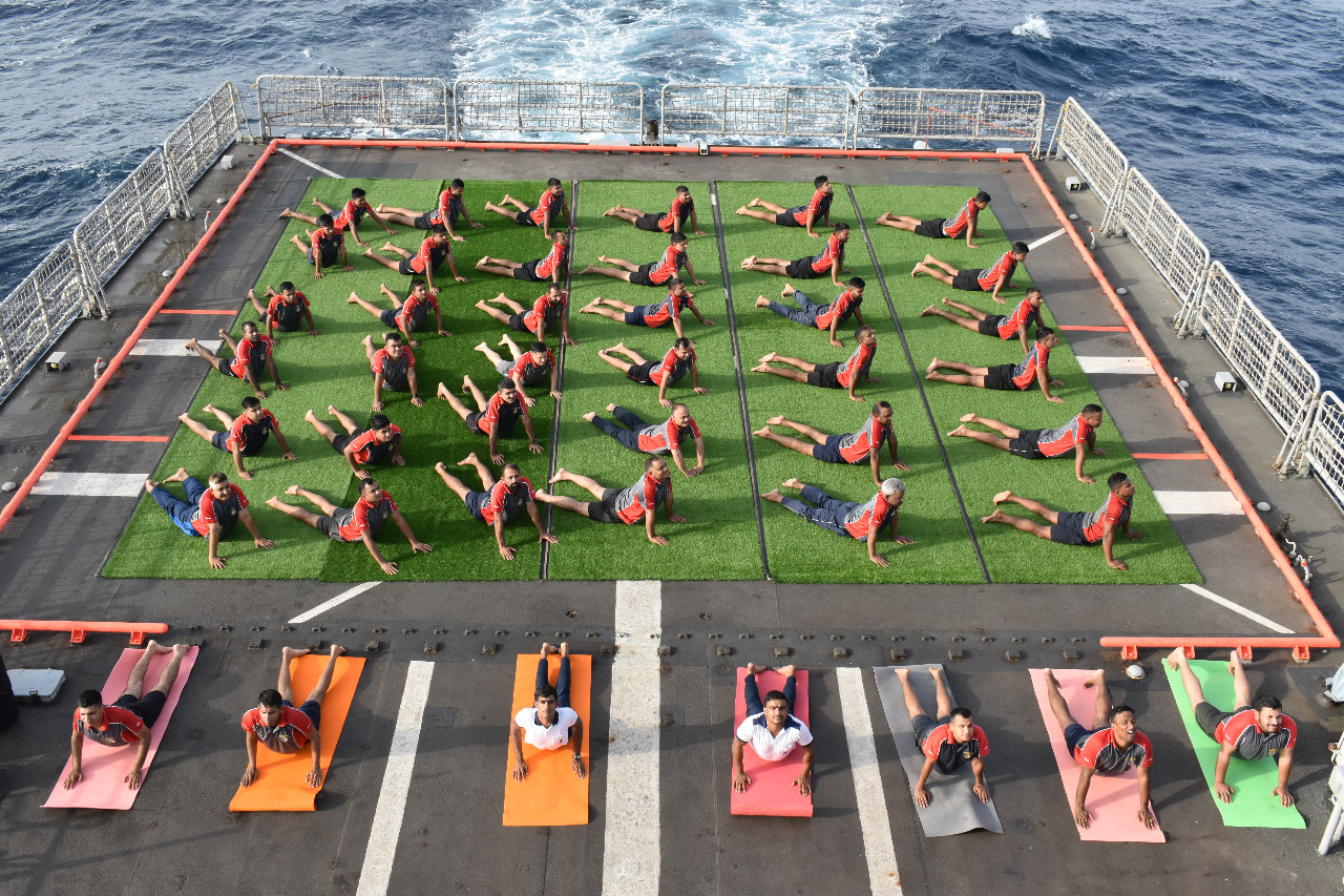 International Day of Yoga celebrated at Western Naval Command