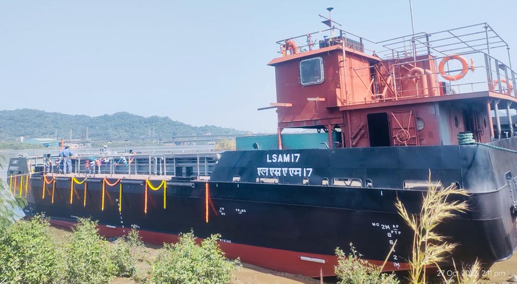 Launch Of Third Actcm Barge, Lsam 17 (Yard 127) At M/s Suryadipta Projects Pvt Ltd, Thane