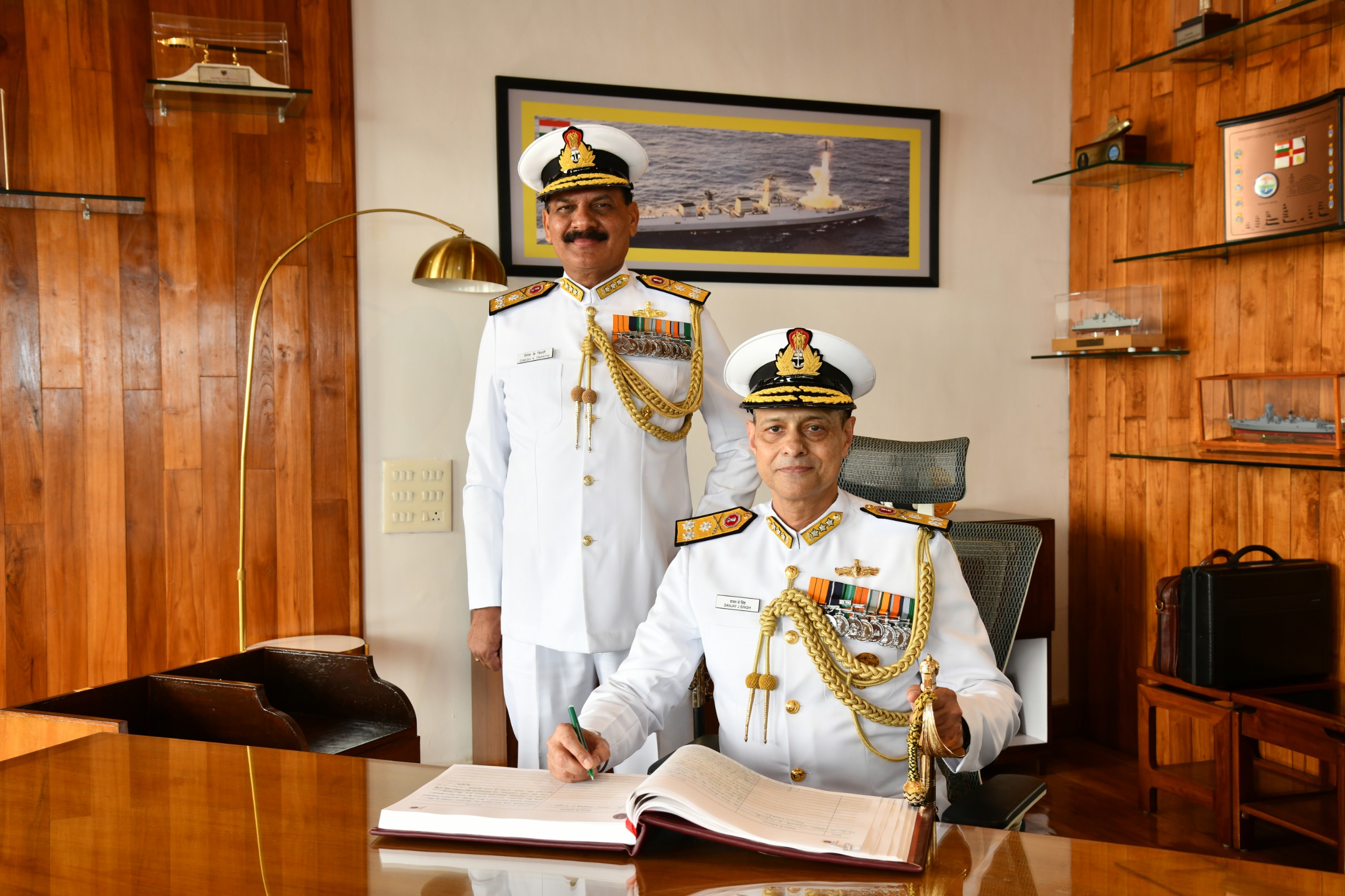 Admiral Karambir Singh visits Gujarat Daman and Diu naval area