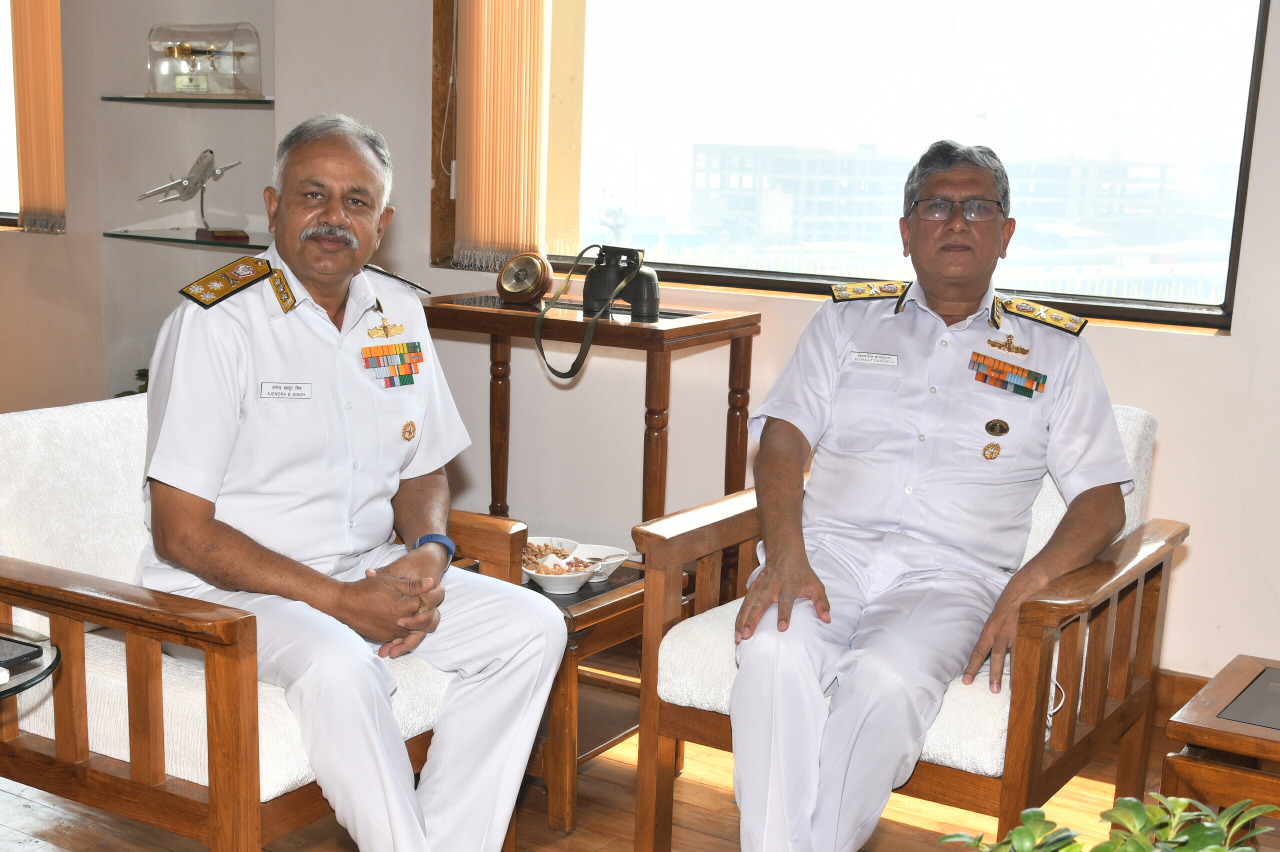 Mod The Flag Officer Commanding In Chief Visit To Western Naval Command Mumbai Indian 