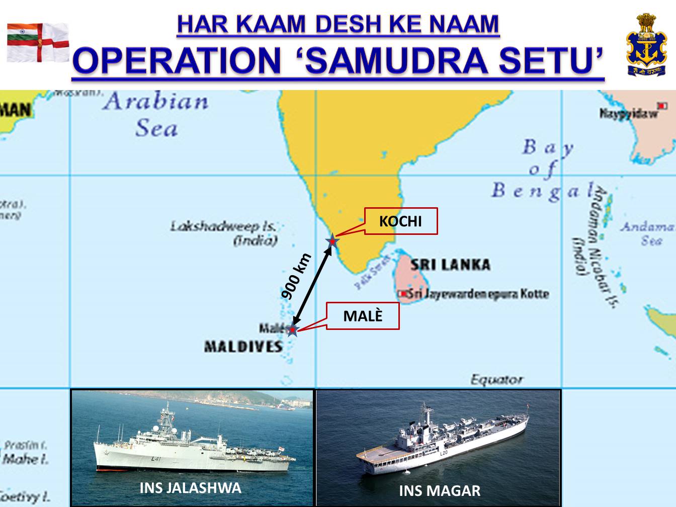Indian Navy launches Operation “Samudra Setu”