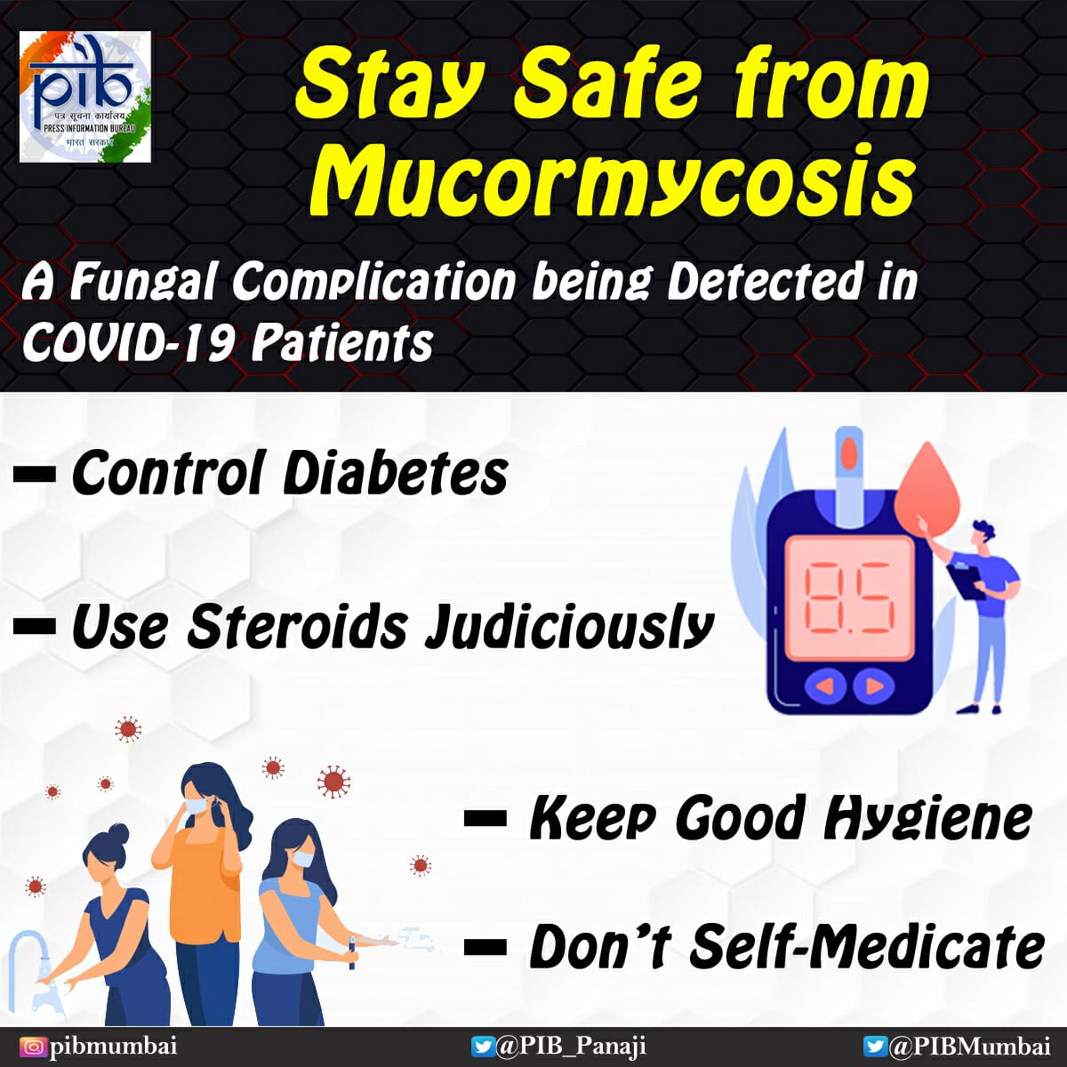 Ministry Of Health And Family Welfare Always Monitor And Control Blood Sugar Level Advice For Diabetes Patients Steroids A Strict No No For Mild Covid 19 Patients Director Aiims Be Vigilant Don T Miss Even Minor Symptoms Stay Safe From Mucormycosis