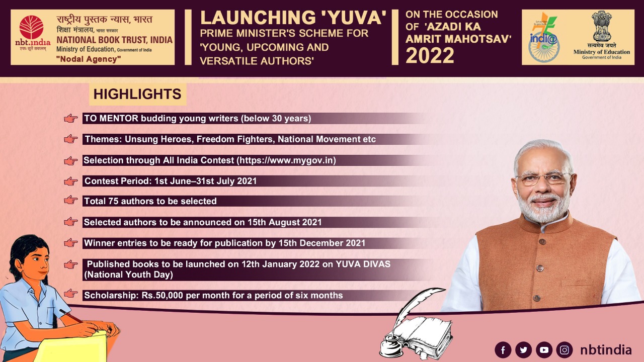 Government launches YUVA - Prime Minister’s Scheme For Mentoring Young Authors