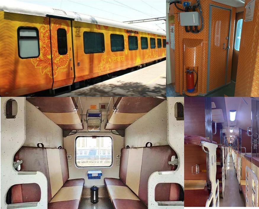 Newly upgraded Tejas type sleeper coaches introduced in Mumbai Rajdhani  Express train