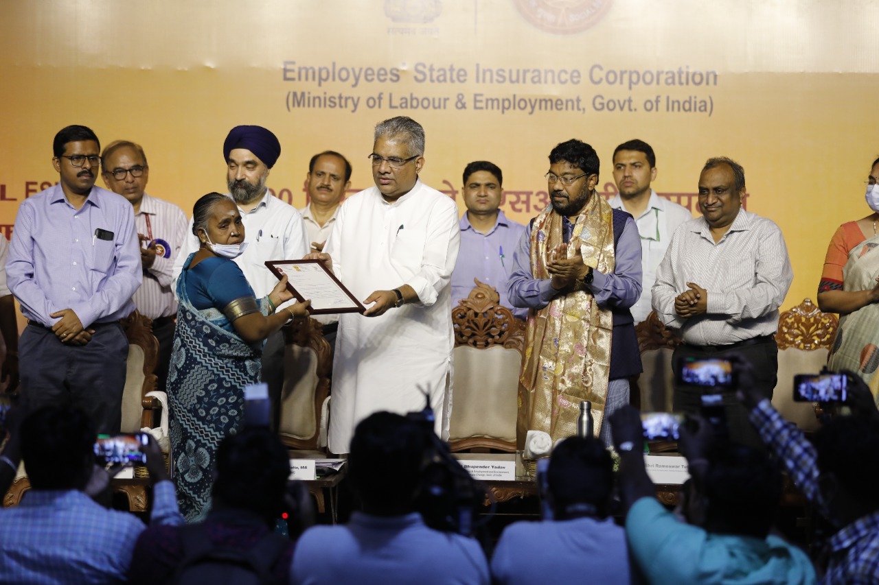 Union Minister of Labour and Employment Shri Bhupender Yadav lays foundation stone of 100 bedded ESIC hospital in Sriperumbudur, Tamilnadu