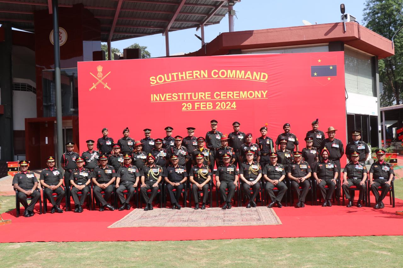 Southern Command Felicitates it's Units and Individuals during Investiture Ceremony