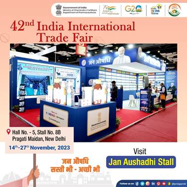 Pradhan Mantri Bharatiya Janaushadhi Pariyojana participating  in 42nd Indian International Trade Fair