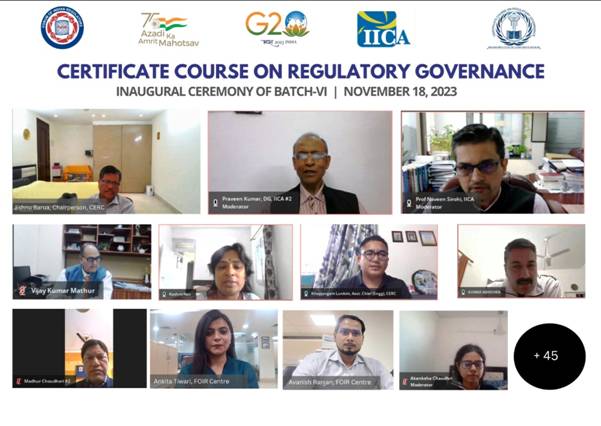 IICA commences fourth batch of Certificate Course onRegulatory Governance