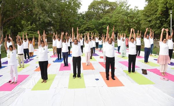 Kids Group Yoga Dance Performance on International Yoga Day