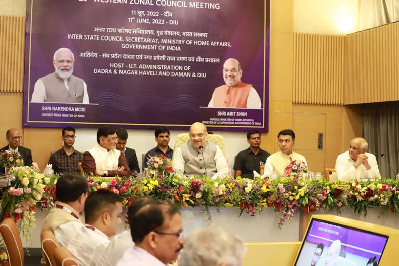 Union Home and Cooperation Minister Shri Amit Shah presided over the 25th meeting of Western Zonal Council in Diu today