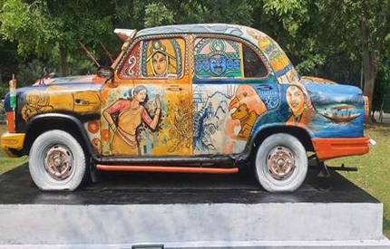 A car with a painted bodyAI-generated content may be incorrect.