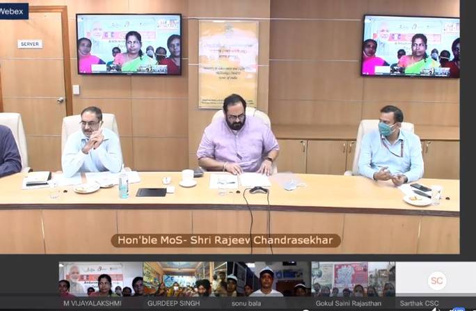 PMGDISHA and CSCs have emerged as the enablers for digital literacy, MoS IT Shri Rajeev Chandrasekhar