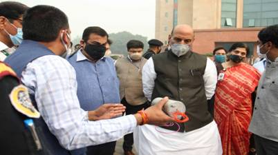 Raksha Mantri and Road Transport Ministers witnessed DRDO Developed Fire Detection and Suppression System 2