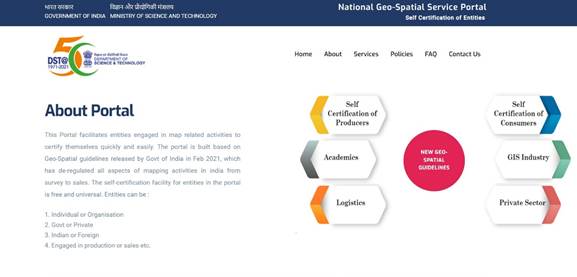 DST launches Geospatial Self Certification Portal