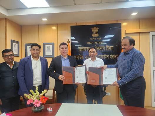 Department of Empowerment of Persons with Disabilities signs MoU with Electronics Sector Skills Council of India for Skilling of PwDs