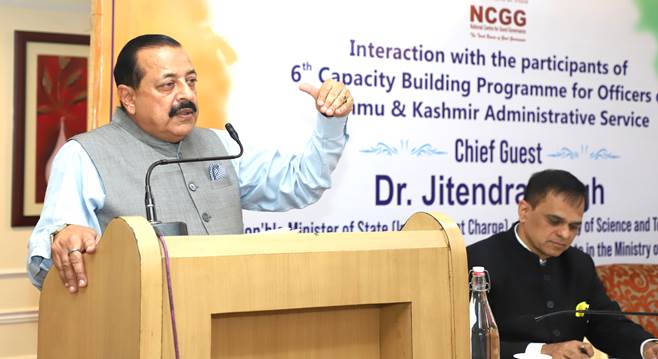 Union Minister Dr Jitendra Singh asks the Officers of Jammu and Kasmir Administrative Services to adopt” Whole of Government” approach in Governance, as the days of working in silos have gone