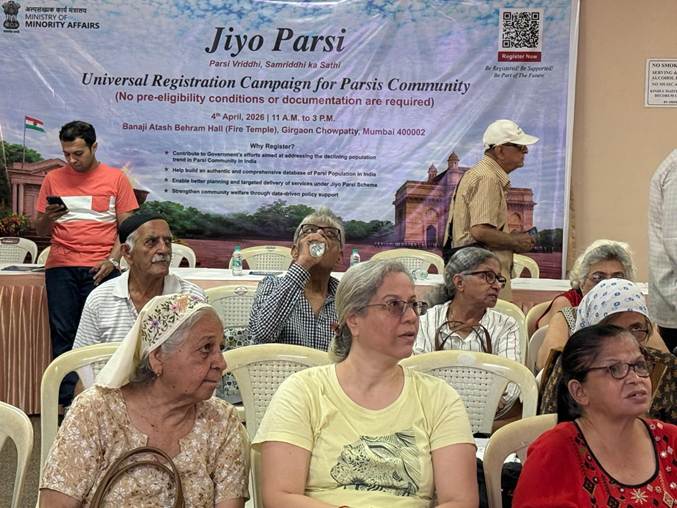 Participants at the universal Parsi registration facilitation camp in Mumbai