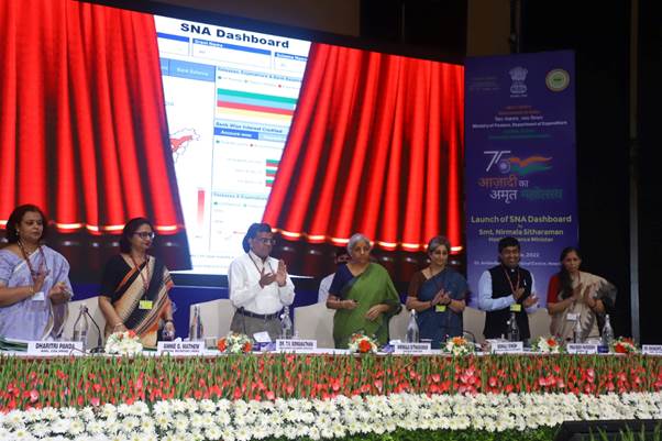 Union Finance Minister Smt. Nirmala Sitharaman launches Single Nodal Agency (SNA) Dashboard as a part of the Azadi ka Amrit Mahotsav (AKAM) celebrations by Ministry of Finance in New Delhi