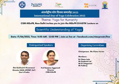 Week-long Yoga Day celebrations started at CSIR-NIScPR