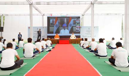 Yoga training-cum-demonstration sessions organized as a countdown to 8th International Day of Yoga