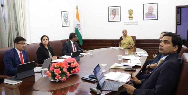 Union Finance Minister Smt. Nirmala Sitharaman reviews performance of National Bank for Financing Infrastructure and Development (NaBFID)