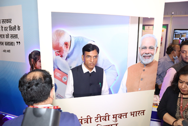Union Health Minister Dr Mansukh Mandaviya visits the Ayushman Bhav Health Pavilion at the 42nd India International Trade Fair 2023 at Pragati Maidan