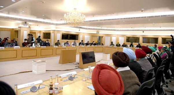8th round of talks between Government and Farmers Unions held in Vigyan Bhawan, New Delhi 2