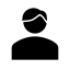 Male profile with solid fill
