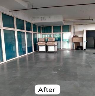 A room with a few cabinets and a windowAI-generated content may be incorrect.