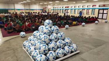 6848 footballs distributed to 1260 Schools in 17 districts of Odisha under F4S programme