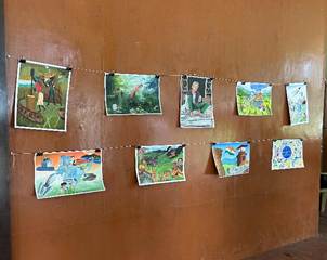 A group of pictures on a stringAI-generated content may be incorrect.