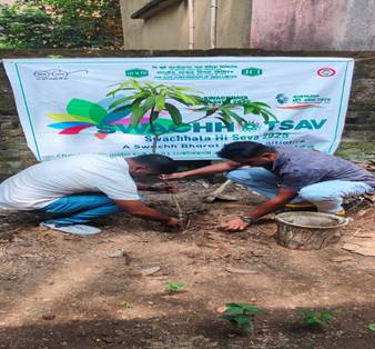 Two men planting a treeAI-generated content may be incorrect.