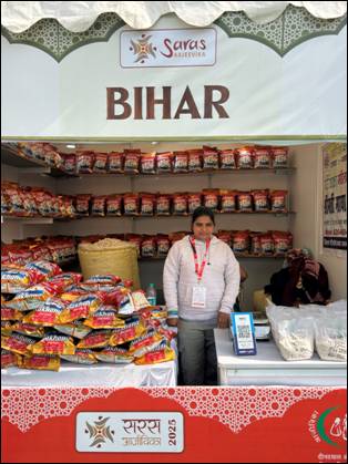 A person standing in front of a stall with a variety of food itemsAI-generated content may be incorrect.