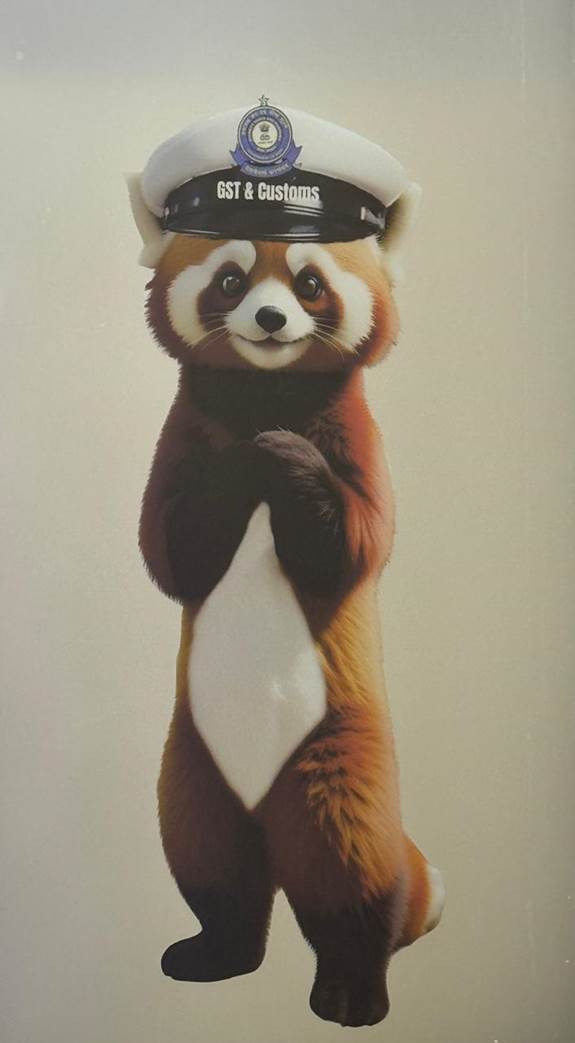 A red panda wearing a hatDescription automatically generated